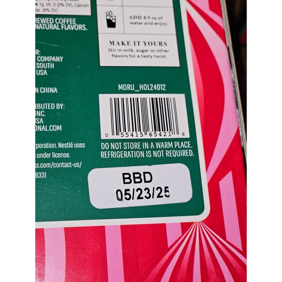 Starbucks Cold Cup Gift Set w/Cold Brew Pink/Red Acrylic Tumbler 16 FL OZ - Picture 8 of 8